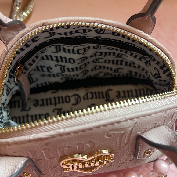🩷🍒Juicy couture dusty blush pink mini bowler bag - Picture 5 of 7